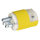 HBL52CM66C - Hubbell 15A 125V 2-Pole 3-Wire NEMA 5-15P Yellow Corrosion Resistant Straight Blade Plug - Essential Electric Supply