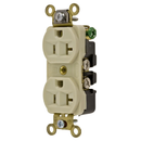 HBL5352I - Hubbell 20A 125V 2-Pole 3-Wire Grounding Duplex Receptacle Ivory - Essential Electric Supply