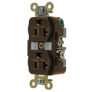 HBL5362 - Hubbell 20A 125V 2-Pole Extra Heavy Duty Straight Blade Duplex Receptacle Brown - Essential Electric Supply