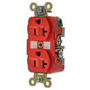 HBL5362R - Hubbell 20A 125V 2-Pole 3-Wire NEMA 5-20R Red Straight Blade Duplex Receptacle - Essential Electric Supply