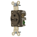 HBL5461 - Hubbell 20A 250V 2-Pole 3-Wire Single Receptacle Brown 6-20R Specification Grade - Essential Electric Supply