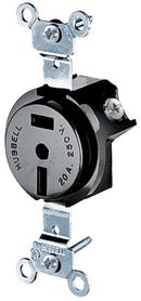 HBL5552B Hubbell Industrial-Grade Straight Blade Receptacle 20A 250V 2-Pole NEMA 2-20R - Essential Electric Supply