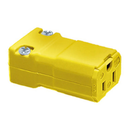HBL5969VY - Hubbell 15A 125V 2-Pole 3-Wire Grounding NEMA 5-15R Female Connector Body, Valise Series, Industrial/Commercial Grade, Yellow, Cord Mounted - Essential Electric Supply