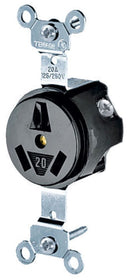 HBL6810 Hubbell Industrial Grade Receptacle 3-Pole 20A 125/250V Straight Blade - Essential Electric Supply