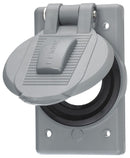 HBL7425WOA Hubbell Weatherproof Cover Wallplate 1-Gang 1.60" Opening Gray Polycarbonate - Essential Electric Supply