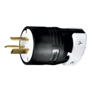 HBL7513C - Hubbell 50A 125/250V 3-Pole 3-Wire Non-Grounding Straight Blade Plug NEMA 10-50P Black Nylon - Essential Electric Supply