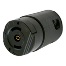 HBL7593V - Hubbell 15A 125V 2-Pole 3-Wire Midget Twist-Lock Valise Connector Body Black - Essential Electric Supply