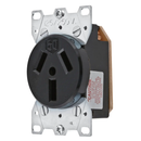 HBL7962 - Hubbell 50A 125/250V 3-Pole 3-Wire Non-Grounding Flush Receptacle 10-50R Black - Essential Electric Supply