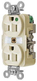 HBL8200I Hubbell Straight Blade Device Duplex Receptacle Hospital-Grade 15A 125V 2-Pole 3-Wire Grounding Ivory - Essential Electric Supply