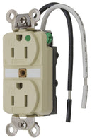 HBL8200SGIA Hubbell Duplex Receptacle Straight Blade Device Hospital-Grade 15A 125V 2-Pole 3-Wire Tamper Resistant - Essential Electric Supply