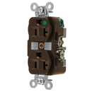 HBL8300 - Hubbell 20A 125V 2-Pole 3-Wire Hospital Grade Straight Blade Receptacle Brown - Essential Electric Supply