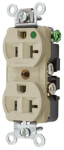 HBL8300HI Hubbell Duplex Receptacle Hospital-Grade 20A 125V 2-Pole 3-Wire Ivory - Essential Electric Supply