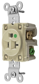 HBL8310I Hubbell Straight Blade Devices Single Hospital Grade Receptacle 2-Pole 3-Wire 20A 125V 5-20R - Essential Electric Supply