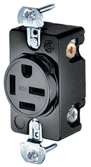 HBL8420 Hubbell Industrial Flush Receptacle 3-Pole 4-Wire 20A 250V NEMA 15-20R - Essential Electric Supply