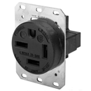 HBL8450A - Hubbell 50A 250V 3-Pole 4-Wire NEMA 15-50R Straight Blade Receptacle Black - Essential Electric Supply