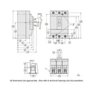 HDL36150 - Square D PowerPact H 150A 3 Pole 600VAC Molded Case Circuit Breaker - Essential Electric Supply