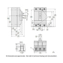 HGL36070 - Square D 70A 600V 3 Pole PowerPact H Molded Case Circuit Breaker Thermal Magnetic - Essential Electric Supply