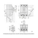 HGL36080 - Square D 80 Amp 600V 3 Pole Molded Case Circuit Breaker H Frame Feed-Thru - Essential Electric Supply