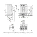 HGL36100 - Square D 100A 600V 3 Pole Molded Case Circuit Breaker Powerpact H Frame - Essential Electric Supply