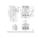 HLL36080 - Square D 80 Amp 600 VAC 3 Pole H Frame Molded Case Circuit Breaker Thermal Magnetic - Essential Electric Supply