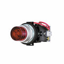 HT8GTRV7 - Eaton HT800 Pushbutton, 30.5mm, Watertight/Oiltight, PresTest Light Unit, Chrome, Incandescent, Full Voltage, NEMA 3/3R/4/4X/12/13, Illuminated, Red, 120V AC/DC, Momentary, Plastic