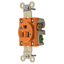 IG5361 - Hubbell 20A 125V 2-Pole 3-Wire Isolated Ground Straight Blade Receptacle NEMA 5-20R Orange - Essential Electric Supply
