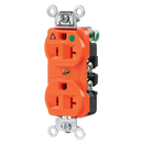 IG8300 - Hubbell 20A 125V 2-Pole 3-Wire Isolated Ground Hospital Grade Duplex Receptacle Orange - Essential Electric Supply