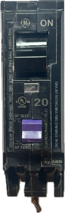 THQL1120DFS - General Electric 20A 120V 1 Pole Dual Function AFCI GFCI Circuit Breaker Plug-In Mount - Essential Electric Supply
