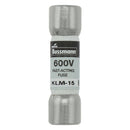 KLM-15 - Eaton Bussmann 15 Amp 600 Volt Fast Acting Fuse, Ferrule End, 100kAIC 600VAC, 50kAIC 600VDC - Essential Electric Supply