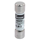 KLM-3 - Bussmann 3A 600V Fast-Acting Midget Fuse Class CC Nickel-Plated Bronze Endcaps - Essential Electric Supply