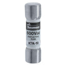 KTK-10 - Eaton Bussmann 10 Amp 600 Volt Fast Acting Midget Fuse, 1 Pole, 100kA Interrupt Rating - Essential Electric Supply