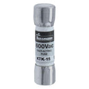 KTK-15 - Eaton Bussmann 15A 600V Fast Acting Limitron Fuse, 1-Pole, 100kA Interrupt Rating - Essential Electric Supply