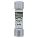 KTK-25 - Bussmann Eaton 25A 600V Fast-Acting Cartridge Fuse 1-Pole 100kA Interrupt Rating - Essential Electric Supply