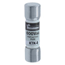 KTK-8 - Bussmann 8A 600VAC Fast Acting Supplemental Fuse Class CC 100kA Interrupt Rating - Essential Electric Supply