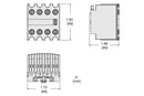 LADC22 - Square D Auxiliary Contact Block 2NO 2NC 10A 690V AC Front Mounting - Essential Electric Supply