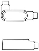 LL777 Robroy Condulet Form 7 Conduit Outlet Body LL-Shaped 2-1/2" Hubs - Essential Electric Supply