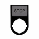 M22S-ST-GB0 - Eaton M22 Series 22.5 mm Legend Plate Etched Black/Silver