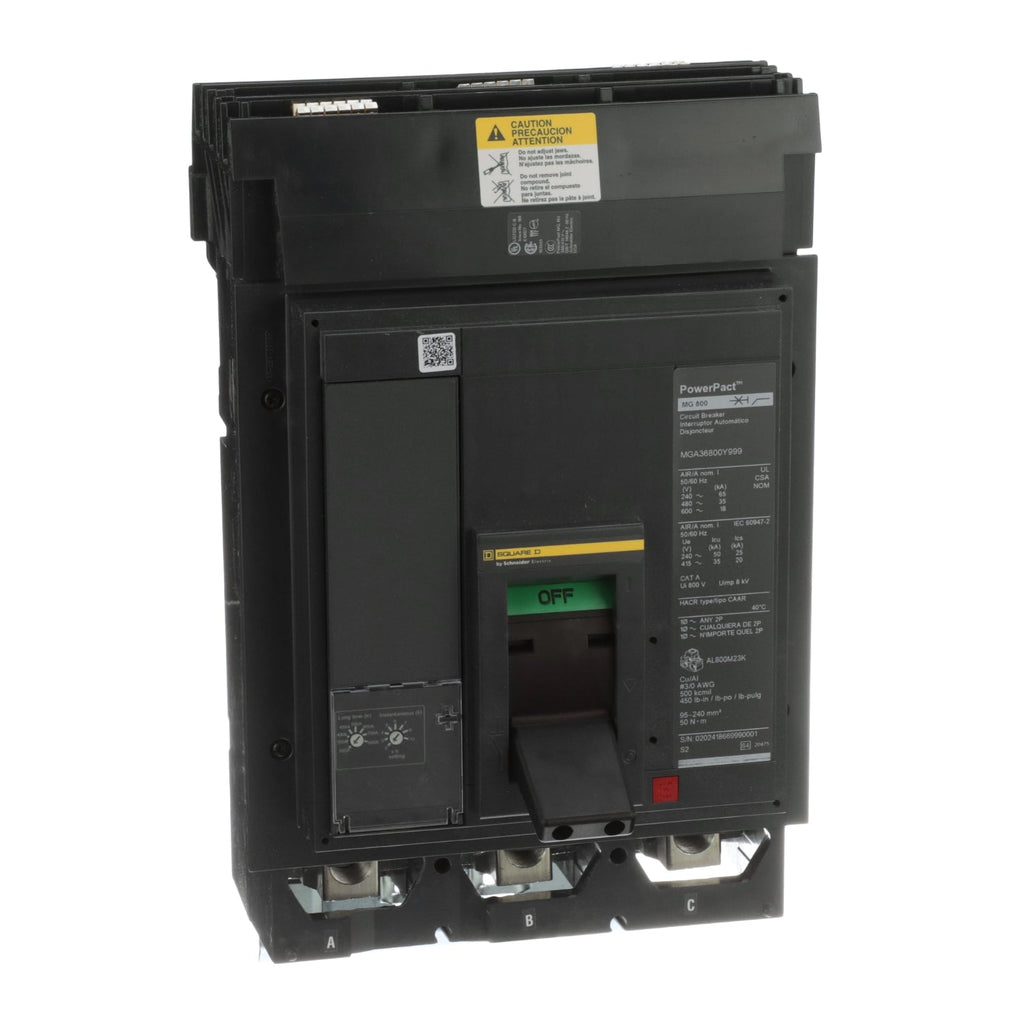 MGA36800E10 - Schneider Electric Square D 800A 600VAC 3-Pole PowerPacT ...