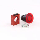 P9XET4RL1 - General Electric 40mm Illuminated Red Mushroom Pushbutton, 2 Position, Plastic Bezel - Essential Electric Supply