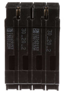 Q23020CT2 - Siemens Quadplex Circuit Breaker, 2-Pole, 30A-20A, 120/240V, Plug-In, 10kA Interrupt, Thermal Magnetic Trip, UL Listed, CSA Certified, SWD & HACR Rated - Essential Electric Supply