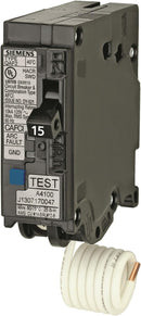 QA115AFC - Siemens Free Standing 120V 15A 1 pole circuit breaker 10kA@120V - Essential Electric Supply