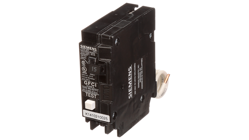 Siemens QF115 15-Amp 1-Pole 120-Volt GFCI Circuit Breaker – Plug-In Type, Class A Protection, UL Listed For Kitchens, Baths & Spas