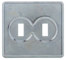 S322 Crouse-Hinds S-Series Two-Gang Snap Switch Cover Sheet Steel Surface Mount - Essential Electric Supply