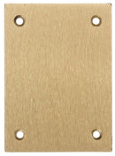 S3813 Hubbell Concrete Floor Box Series 1-Gang Rectangular Blank Floor Box Cover, Brushed Brass Finish - Essential Electric Supply