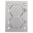 SA3825 - Hubbell 1-Gang Aluminum Rectangular Duplex Flap Floor Box Cover - Essential Electric Supply