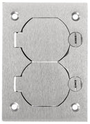 SA3825 Hubbell Flush Concrete Floor Box Series 1-Gang Cover Rectangular Duplex Flap Aluminum - Essential Electric Supply