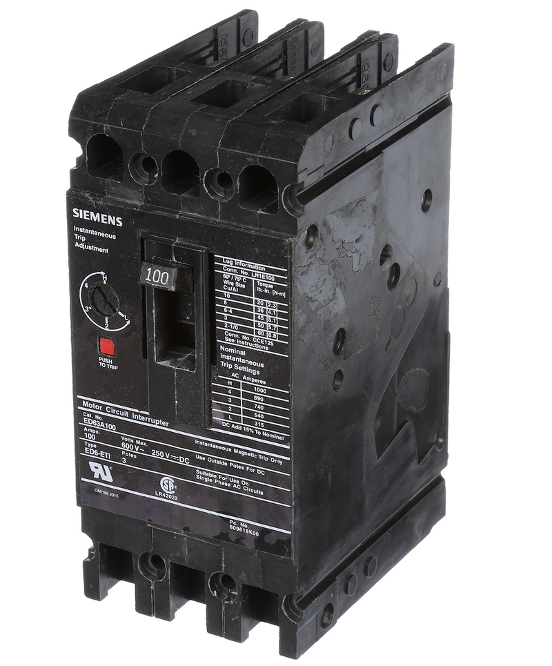 ED63A003 - SIemens Bolt-On 3 Amp 3 Pole Circuit Breaker - Essential Electric Supply