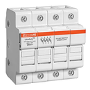 USCC4 - American, Federal Pacific 4 Pole 30A 600V AC/DC DIN Rail Mount Fuse Holder, UltraSafe, Class CC, Non-Indicator, Finger Safe, Pressure Plate Termination, 14-6 AWG - Essential Electric Supply