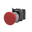 XB4BT845 - Schneider Electric 40mm Red Mushroom Emergency Stop Switch, 1NO+1NC, Push-Pull Reset, IP66, Harmony XB4 Series - Essential Electric Supply