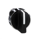 ZB4BD3 - Schneider Electric Harmony XB4 22mm 3-Position Selector Switch Head, Black, Maintained, Metal Bezel, IP67/IP69/IP69K, Motor Control - Essential Electric Supply